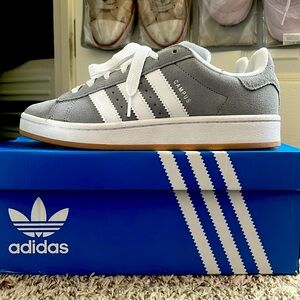 Grey Adidas Campus Shoes